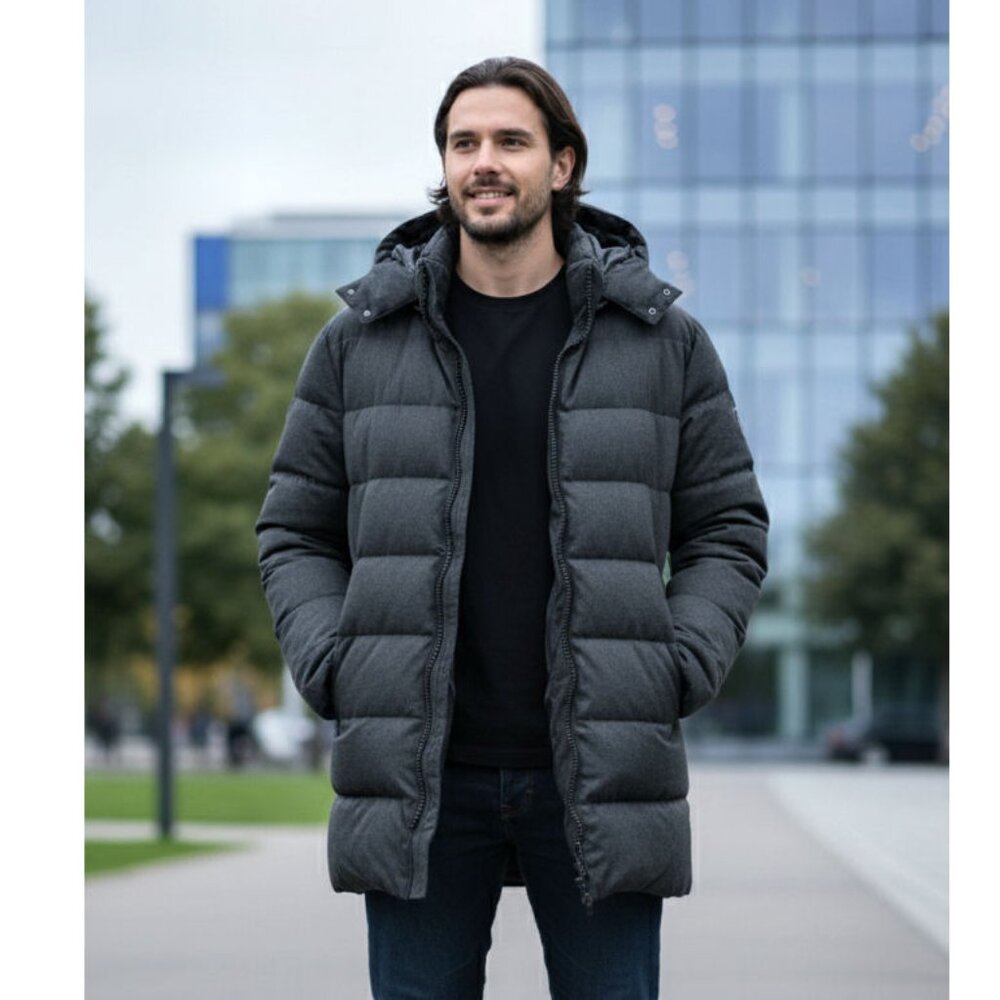 Herno Hooded Down Parka Jacket Black Men's Size 54 Nordstrom Return